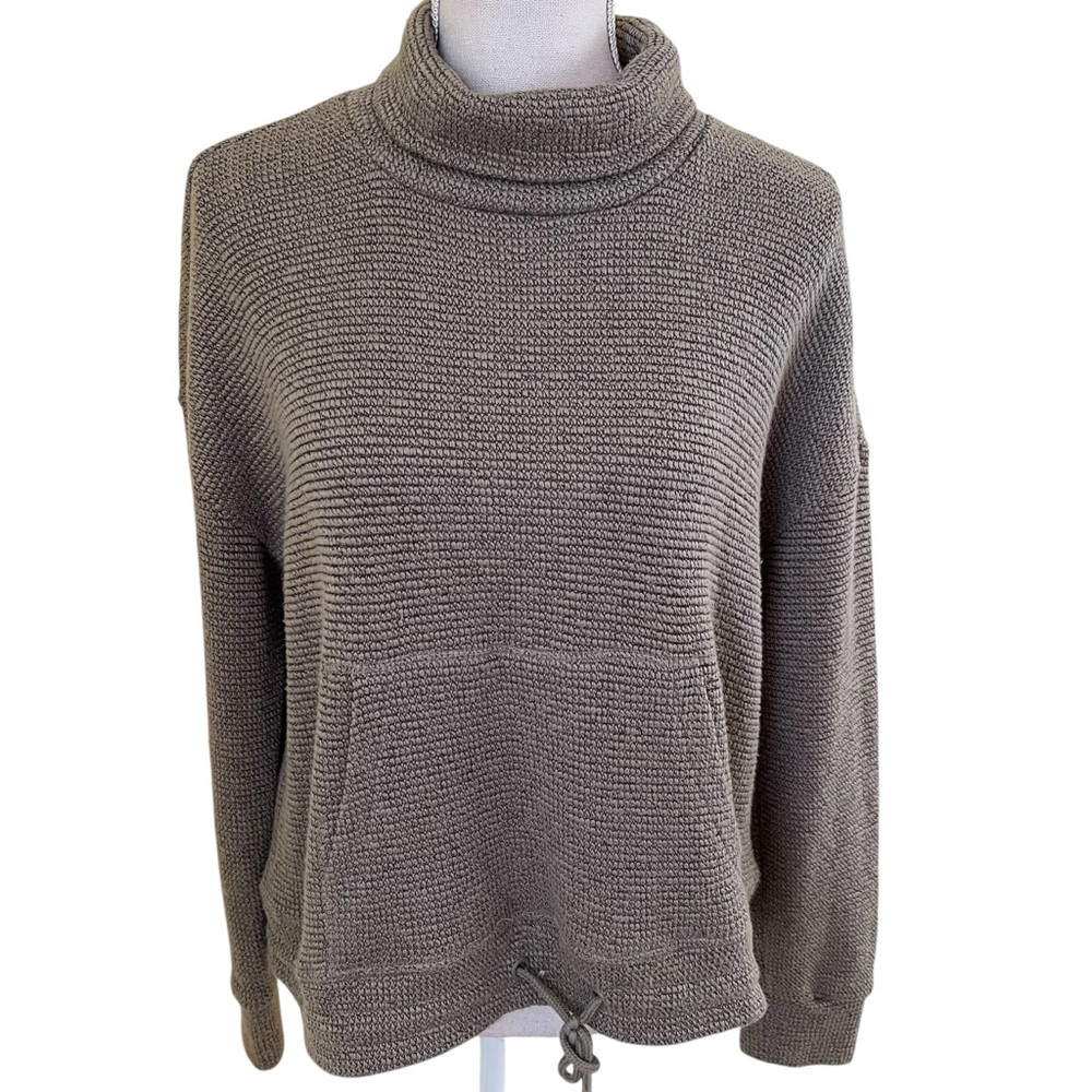90 Degree by Reflex Taupe/Grey Turtleneck Knit Pullover M